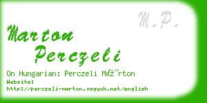 marton perczeli business card